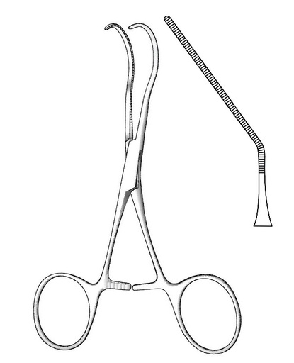 [IU-04010] Pinza pediátrica Castaneda, figura 5 - longitud = 13 cm / 5"
