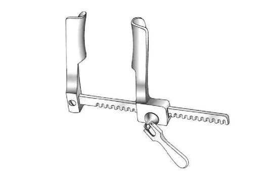 [IU-04155] Castaneda Baby Rib Retractor - shell = 10.5 x 32mm