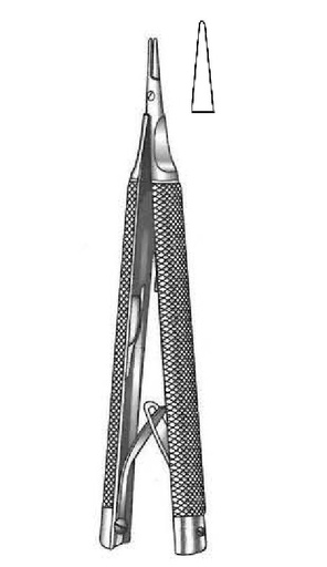 [IU-03309] Porta agujas Castroviejo premium, recta - longitud = 12 cm / 4-3/4"