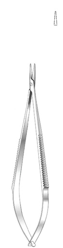 [IU-03423] Castroviejo non-locking needle holder, plain point, straight - length = 13.5 cm / 5-1/2"