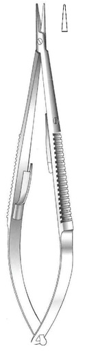 [IU-03431] Castroviejo Locking Needle Holder, smooth point, straight - length = 23 cm / 9"