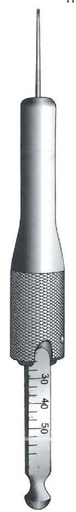 [IU-06994] Pinza de tracción cervical y punta broca, tipo aluminio - longitud de profundidad = 100 mm