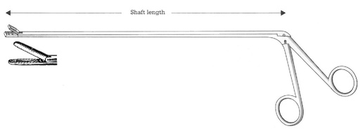 [IU-05530] Chevalier-Jackson Esophagoscopy Forceps, Figure 5 - shaft length = 30 cm / 12"