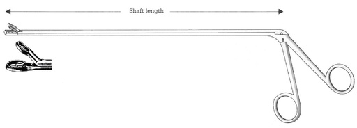 [IU-05542] Chevalier-Jackson Esophagoscopy Forceps, figure 17 - shaft length = 30 cm / 12"