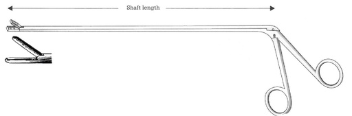 [IU-05546] Chevalier-Jackson esophagoscopy forceps, figure 21 - shaft length = 30 cm / 12"