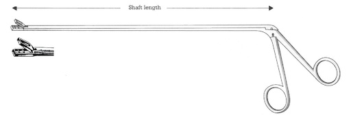 [IU-05527] Chevalier-Jackson Esophagoscopy Forceps, Figure 2 - shaft length = 40 cm / 16"