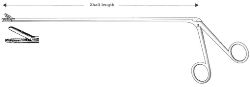 [IU-05532] Chevalier-Jackson Esophagoscopy Forceps, Figure 7 - Shaft Length = 50 cm / 20"