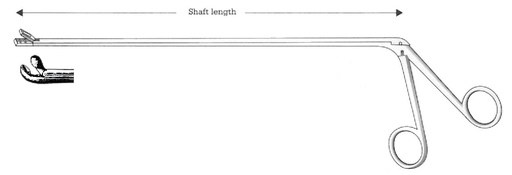 [IU-05552] Chevalier-Jackson esophagoscopy forceps, figure 27 - shaft length = 50 cm / 20"