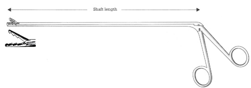[IU-05537] Chevalier-Jackson Esophagoscopy Forceps, figure 12 - shaft length = 60 cm / 24"