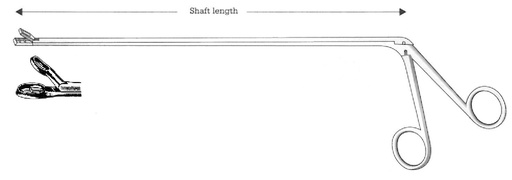 [IU-05545] Chevalier-Jackson Esophagoscopy Forceps, figure 20 - shaft length = 60 cm / 24"