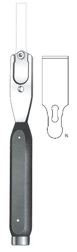 [IU-07196] Hoja de cincel, intercambiable, ancho = 25 mm - longitud = 8.5 cm / 3-1/4"
