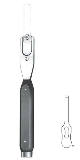 [IU-07193] Hoja de cincel, intercambiable, ancho = 5 mm - longitud = 8.5 cm / 3-1/4"