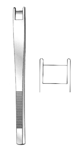 [IU-04816] Osteótomo Cinelli, doble protección, ancho = 14 mm - longitud = 16 cm / 6-1/4"