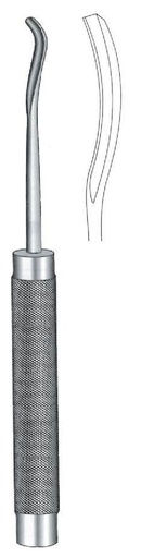 [IU-07803] Gubia espinal Cobb, curva mediana, ancho de valva = 7 mm - longitud = 28 cm / 11"