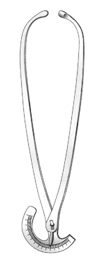[IU-02089] Pelvímetro Collin, graduado en centímetros - longitud = 35 cm / 13-3/4"