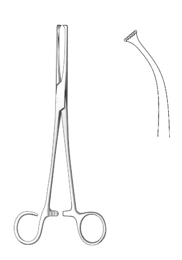 [IU-05507] Pinza para agarre de amígdalas Colver, curva - longitud = 19 cm / 7-1/2"