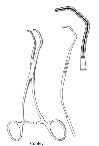 [IU-04035] Pinza para anastomosis Cooley - longitud = 16 cm / 6-1/2"