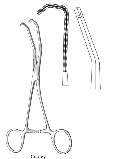 [IU-04048] Cooley Anastomosis clamp, Figure 6 - Length = 17 cm / 6-3 / 4 "