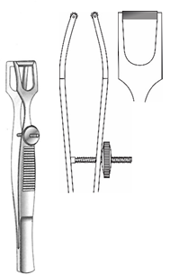 [IU-04831] Columela Cottle clamp, wide = 12 mm - length = 11 cm / 4-1 / 4 "