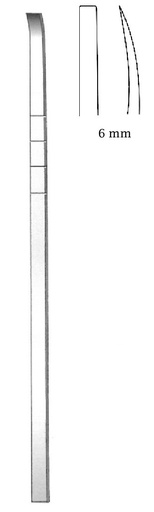 [IU-04802] Osteótomo Cottle, curva, ancho = 6 mm - longitud = 18 cm / 7"