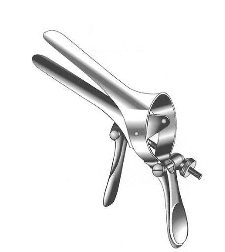 [IU-01584] Espéculo vaginal Cusco con tornillo lateral - valva = 75 x 17 mm