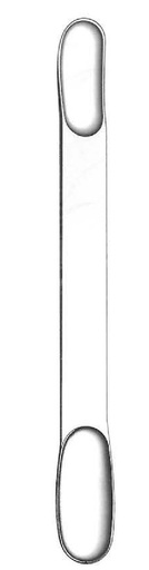 [IU-03658] Espátula cerebral Cushing, doble extremo - longitud = 28 cm / 11-1/4"