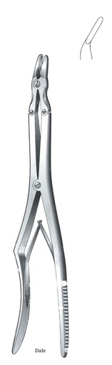[IU-07427] Pinza para hueso Dale, curva, punta = 3 mm - longitud = 36 cm / 14-1/2"