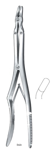[IU-07430] Pinza para hueso Dale, curva, punta = 8 mm - longitud = 36 cm / 14-1/2"