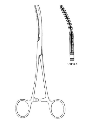 [IU-03915] Bakey-PEAN hemostatic clamp, curve-length = 18.5 cm / 7-1 / 4 "
