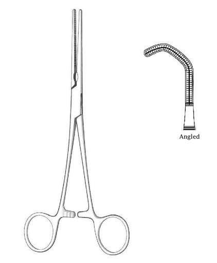 [IU-04104] Pinza hemostática De Bakey-Pean, angulado - longitud = 26 cm / 10-1/4