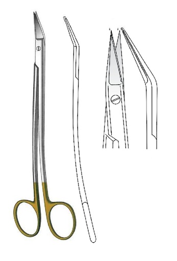 [IU-08469] Dean Scissors, S shape, Saw, sharp border, GOLD TC - Length = 17 cm / 6-3 / 4 "