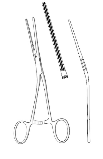[IU-03932] Vascular clamp Debaky, inclined - length = 17 cm / 6-3 / 4 "