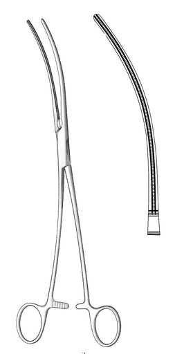 [IU-03973] Vascular clamp Debakey, curve - length = 27 cm / 10-1 / 2 "