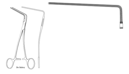 [IU-03965] Vascular clamp Debakey, angled - length = 27 cm / 10-3 / 4 "