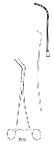 [IU-03989] Pinza para aurícula Harken, figura 1 - longitud = 24 cm / 9-1/2"