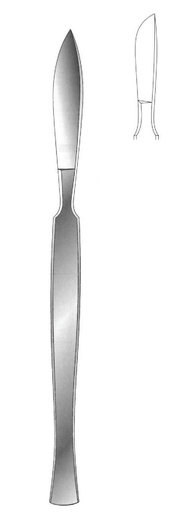 [IU-00265] Cuchillo para disección, sólido con mango liso, figura 1 - longitud = 15 cm / 6"
