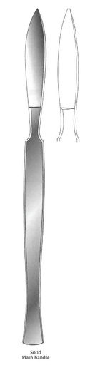 [IU-00274] Dissection knife, solid with smooth handle, Figure 10 - Length = 17 cm / 6-3 / 4 "