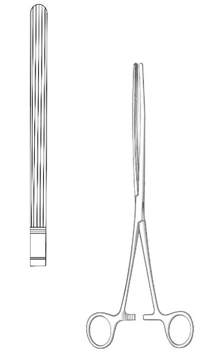 [IU-05632] May-over intestinal clamp, straight-length = 21 cm / 8-1 / 4 "