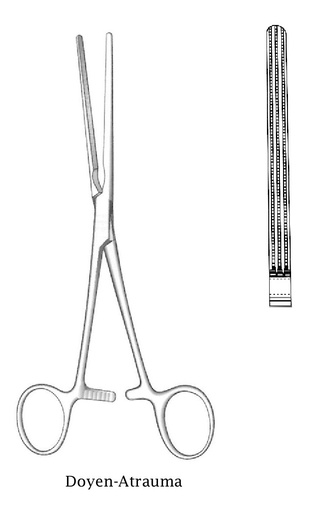 [IU-05645] Doyen intestinal clamp, straight - length = 16 cm / 6-1 / 4 "