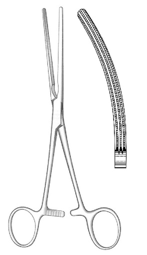 [IU-05653] Doyen intestinal clamp, curved - length = 23 cm / 9 "