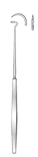 [IU-05422] Needle for tonsils Dupuy-Weiss, right-length = 22 cm / 8-3 / 4 "