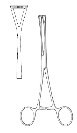 [IU-05605] Pinza para tejido Duval, dientes de 13 mm - longitud = 18 cm / 7"