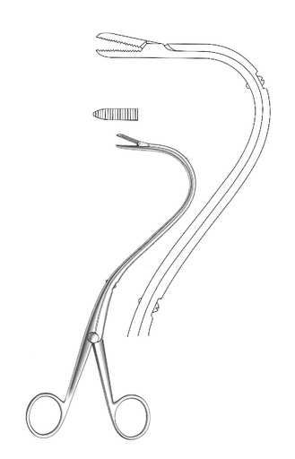[IU-05873] Elsaesser nephrostomy clamp, Figure 1 - Length = 20 cm / 8 "