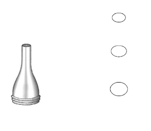 [IU-04316] Set of 3 Erhardt ear specula, oval