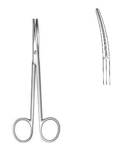 [IU-02738] Fine surgical scissors, curve - length = 14 cm / 5-1 / 2 "