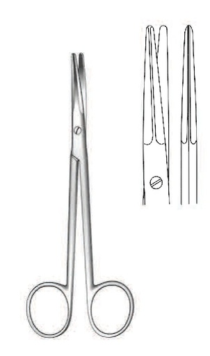 [IU-02736] Fine, straight surgical scissors - length = 14 cm / 5-1 / 2 "