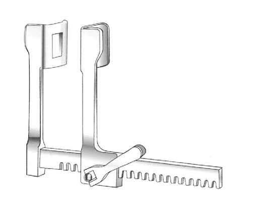 [IU-04128] Sepochietto -Baby rib separator, Opening = 75 mm - Valva = 18 x 20 mm