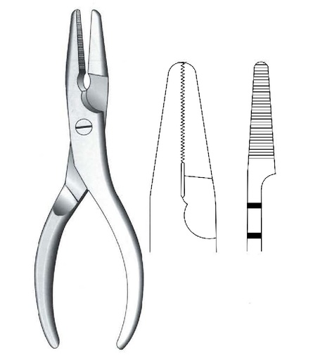 [IU-08171] Flat tip pliers, 3 mm tip