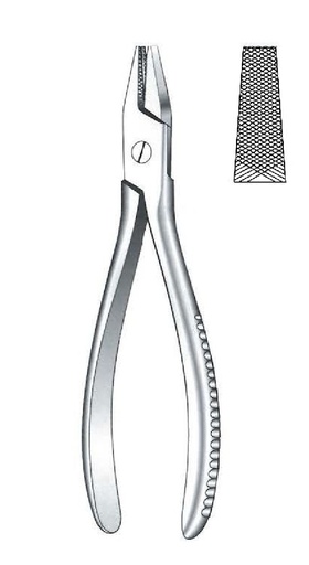 [IU-08162] Flat tip pliers, stainless steel, sterilizable