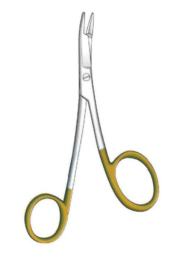 [IU-08720] Foster -gillies needles, left hand, Gold TC - length = 12.5 cm/ 5 "